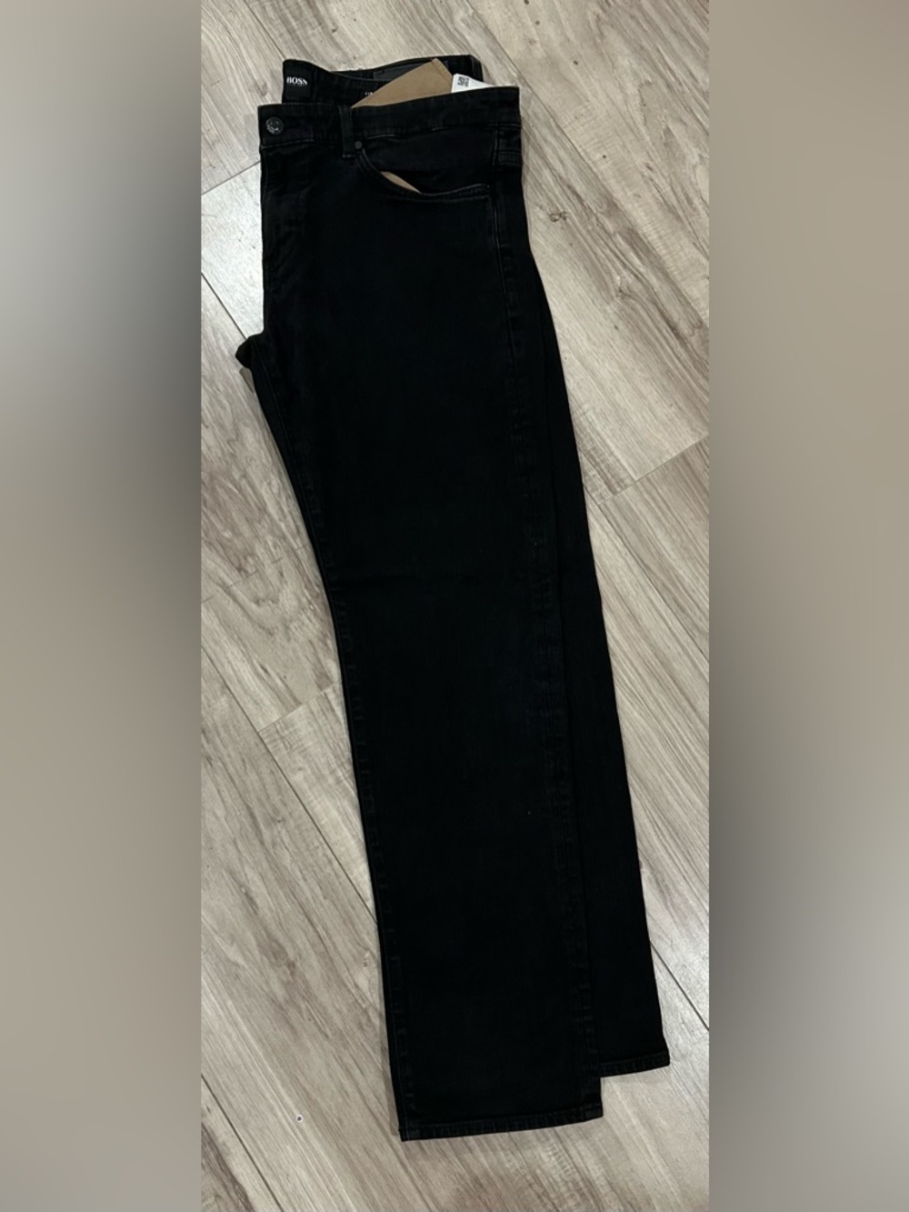 Boss Men's Slim Straight Black Jeans